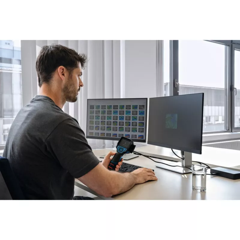 Akku-Wärmebildkamera GTC 12V-450-13 Professional, Thermomelder Blau/Schwarz, ohne Akku und Ladegerät, im Werkzeugkoffer