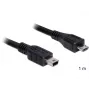 USB-Kabel DeLOCK 83177 1m Micro-USB B Mini-USB B Schwarz