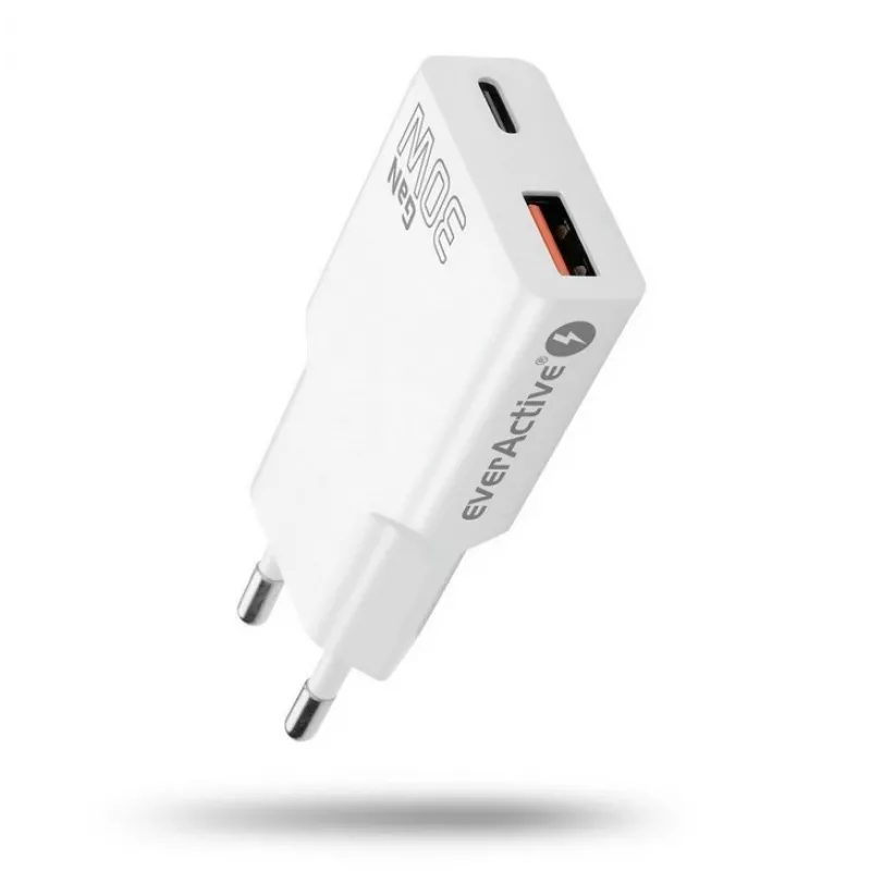 Universelles USB-Wandladegerät everActive SC-380Q Super schlank QC 3.0 – Quick Charge 3.0, kompaktes Design
