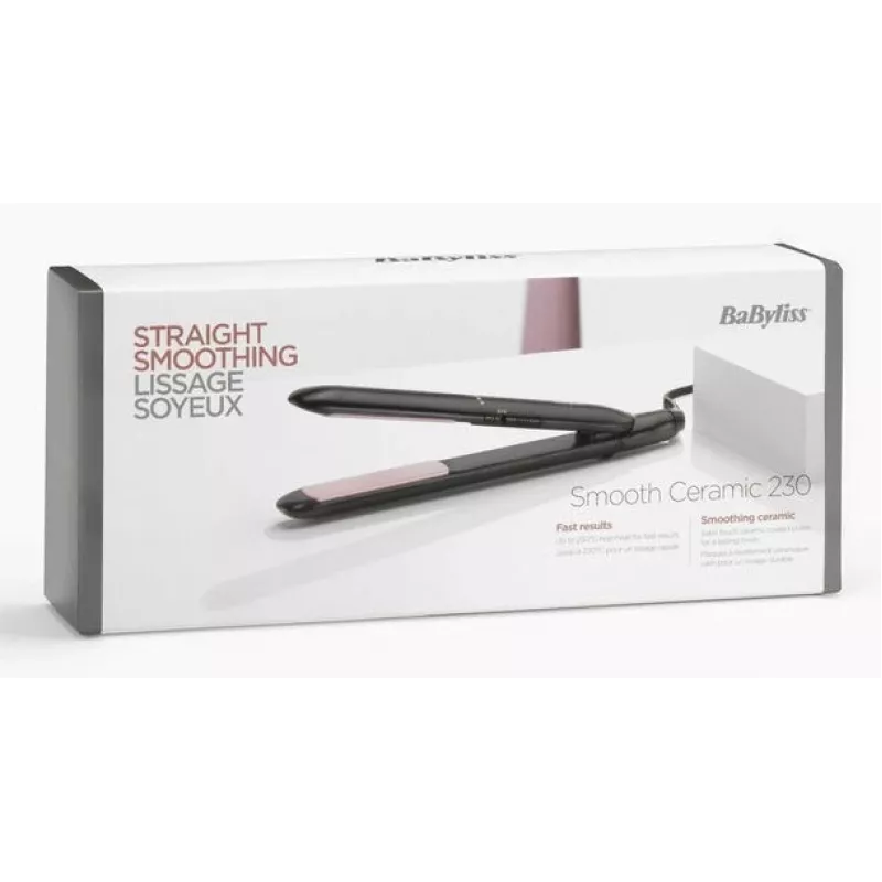 Glätteisen BaByliss CERAMIC 230 — Keramikplatten, 2 Wärmestufen, 1,8 m Kabel, Schwarz