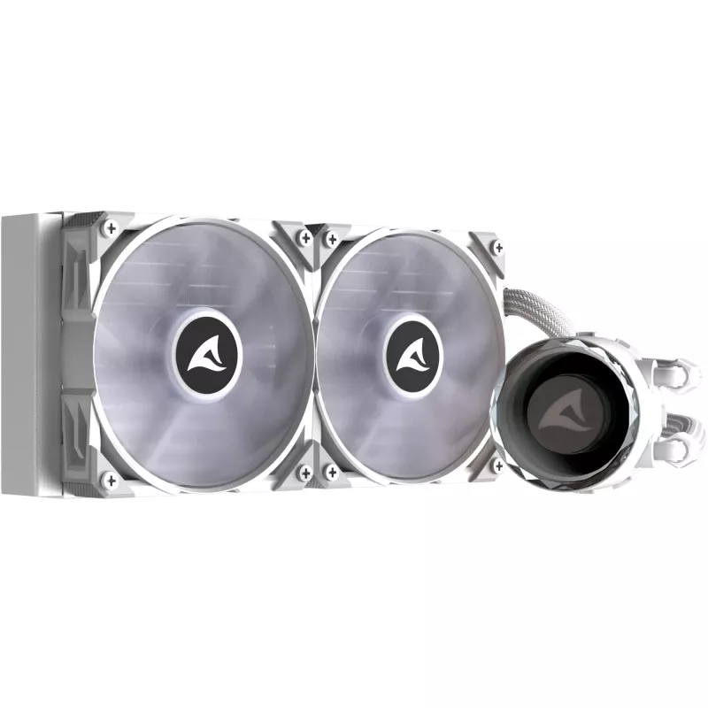 S80 RGB White AIO 240mm, Flüssigkeitskühlung Weiß