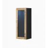 Vitrinenschrank cama meble VIGO 90 Glas, wandmontiert, 90×35×32 cm, schwarz/Wotan-Eiche