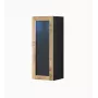 Vitrinenschrank cama meble VIGO 90 Glas, wandmontiert, 90×35×32 cm, schwarz/Wotan-Eiche