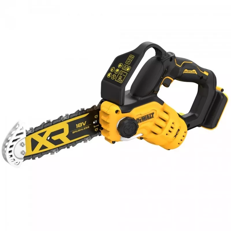 Heckenschere DeWALT DCMPS520N-XJ, 20 cm Schwert, 8,5 m/s Kettengeschwindigkeit, 18 V Li‑Ion, 0,55 L Öltank, 2,1 kg
