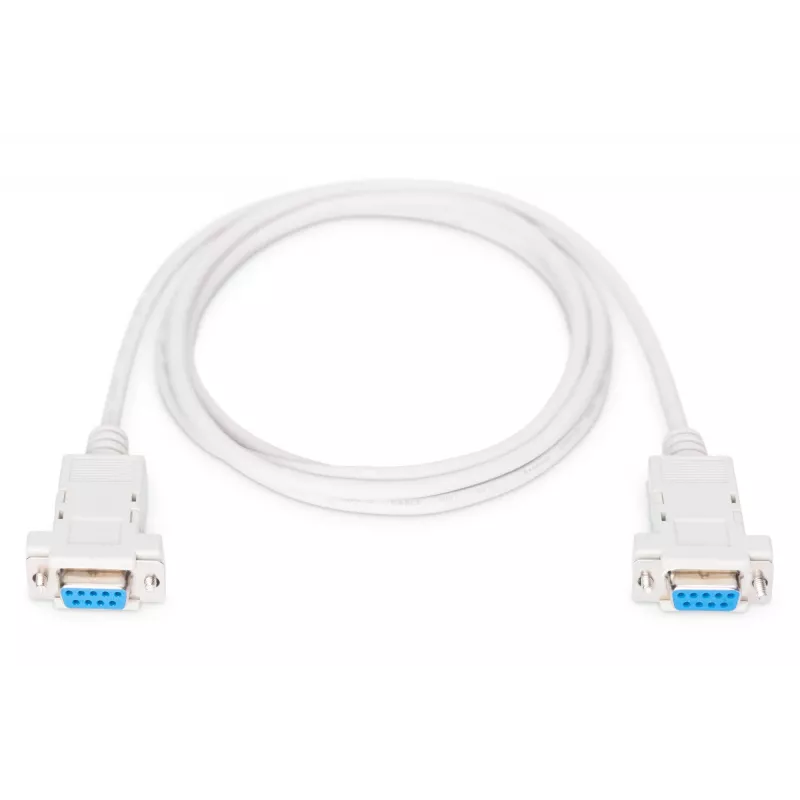 Assmann Zero-Modem-Verbindungskabel. D-Sub9 F/F. 1,8 m. Schnappgehäuse. beige (AK-610100-018-E)