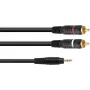 Audio-Adapterkabel Omnitronic 3,5-mm-Klinke auf 2×Cinch, 3 m (Modell 30225149)