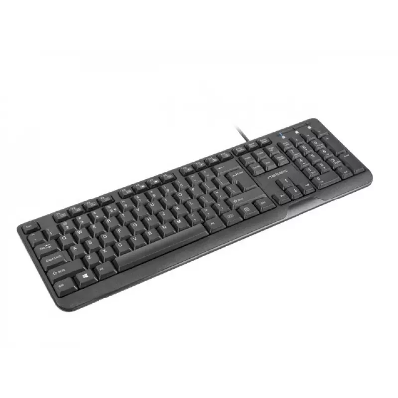 NATEC TASTATUR TROUT SLIM USB, US-LAYOUT, SCHWARZ