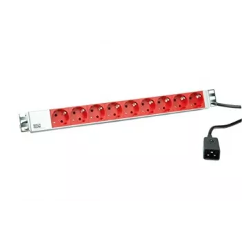 Stromverteiler Bachmann 333.936 2m 9 AC-Steckdosen Innenbereich Grau Rot
