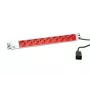Stromverteiler Bachmann 333.936 2m 9 AC-Steckdosen Innenbereich Grau Rot