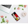 Smartphone-Hülle iKins für iPhone XS Max Mondrian Schwarz – Schutzabdeckung, Hartschale