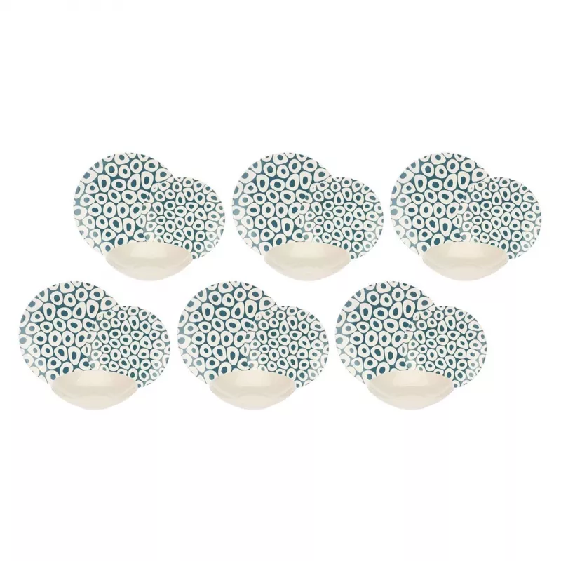 Tafelservice für 6 Personen Rose&Tulipani R18420TA18 Sea Stones Design, 18-teilig
