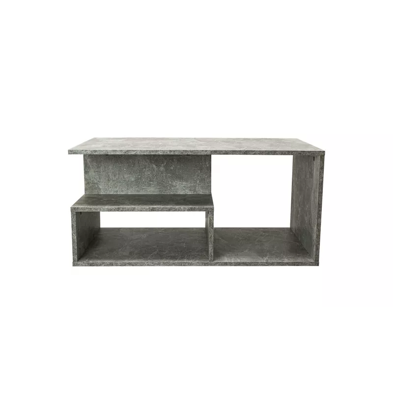 Couchtisch Top e Shop PRIMA BETON, frei geformte Platte, taupe, 900×510×430 mm, 1 Bein