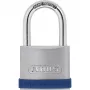 Konventionelles Vorhängeschloss ABUS Silver Rock 5 Schlüsselschloss Blau Silber