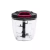 Manuelle Küchenreibe Jata HMAQ4506 Kapazität 0,9 L Edelstahlklingen 140 mm Höhe 12,5 cm Durchmesser Schwarz Rot Transparent