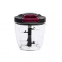 Manuelle Küchenreibe Jata HMAQ4506 Kapazität 0,9 L Edelstahlklingen 140 mm Höhe 12,5 cm Durchmesser Schwarz Rot Transparent