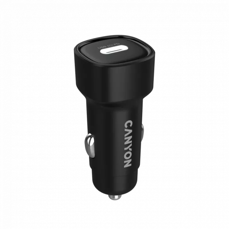 Autoladegerät CANYON OnDrive 30 PD 30W USB-C Schwarz – USB-C-Netzteil für Fahrzeuge, 30W PD