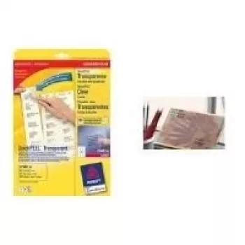 Avery L4772 - transparente Adressetiketten - 42,3 x 99,1 mm - 300 Stück (25 Blatt x 12) - (L4772-25)