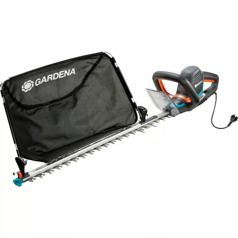 Gardena Elektro-Heckenschere PowerCut 700/65, 65 cm, Doppelmesser, 2,7 cm, Orange, Schwarz, Blau, 3,1 m/s², 87 dB