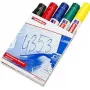 Edding 800 Permanentmarker Keilspitze Schwarz Blau Grün Rot Gelb 5 Stk.