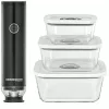 Hand-Vakuumiergerät Rommelsbacher VAC 253/S, batteriebetrieben, anthrazit, mit 3 Glasbehältern