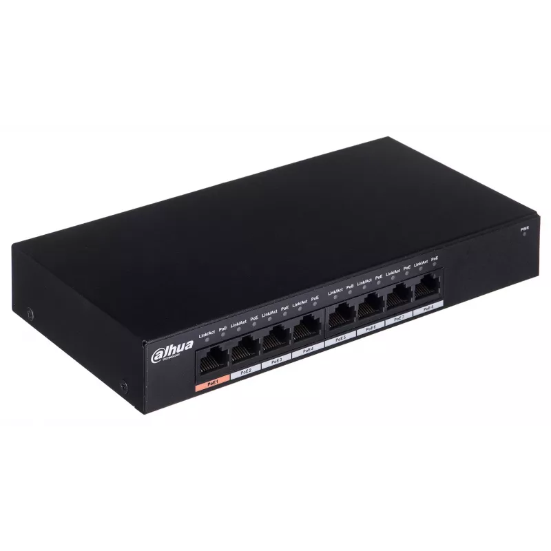 Dahua Technology PFS3008-8GT-96 Netzwerk-Switch Unmanaged L2 Gigabit Ethernet (10/100/1000) Power over Ethernet (PoE) Schwarz