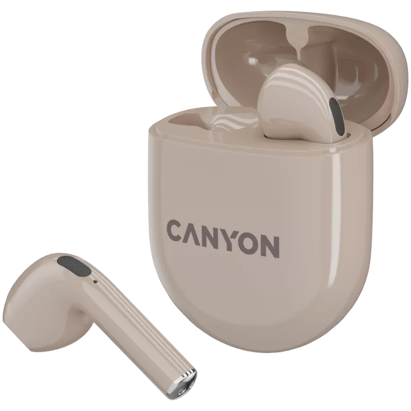 Canyon Bluetooth Headset TWS-6 Gaming Mode/BT 5.3 beige retail (CNS-TWS6BE)
