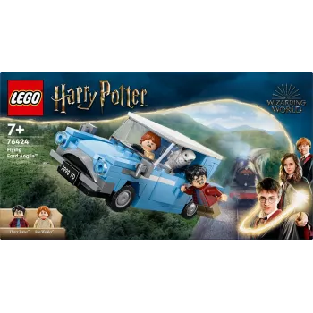 LEGO Harry Potter Fliegender Ford Anglia Auto-Spielzeug für Kinder ab 7 Jahren, Jungen und Mädchen, baubares Modell mit Ron Weasley Minifigur und Hedwig