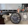 NeXtime klok 5187zw London Table, Ø16 cm, Wand, Schwarz/Weiß