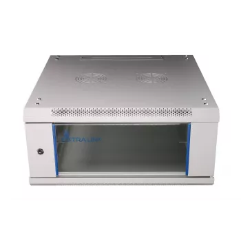 Extralink Rackmount-Schrank 4U 600x600 Grau wandmontiert