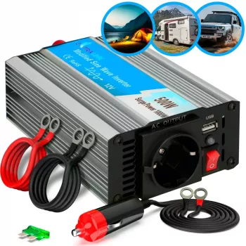 Auto-Spannungswandler Extralink OPIM-500W 12V, 500W modifizierter Sinus, Aluminiumgehäuse, aktive Kühlung