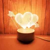 Nachtlampe Extralink HOME 3D Optische Täuschung 'Pierced Hearts' USB Nachttischlampe