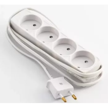 Microconnect GRUELU4H015 Stromverlängerung 1,5 m 4 AC-Ausgänge Innenbereich Weiß