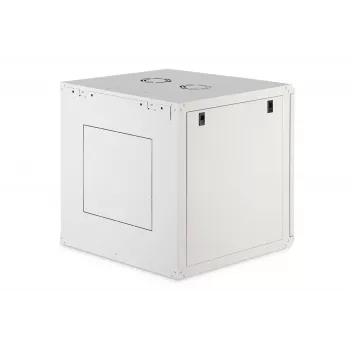 Wandmontagerack DIGITUS Dynamic-N 12U 600x600 mm IP20, Schlüsselschloss, Kabelmanagement, unmontiert