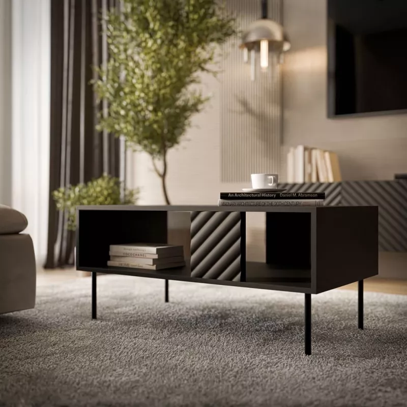 Couchtisch Cama Meble LUCCA 1000×550×460 mm rechteckig schwarz