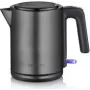 Elektrischer Wasserkocher Severin 1 L 2400 W Schwarz Gebürsteter Edelstahl
