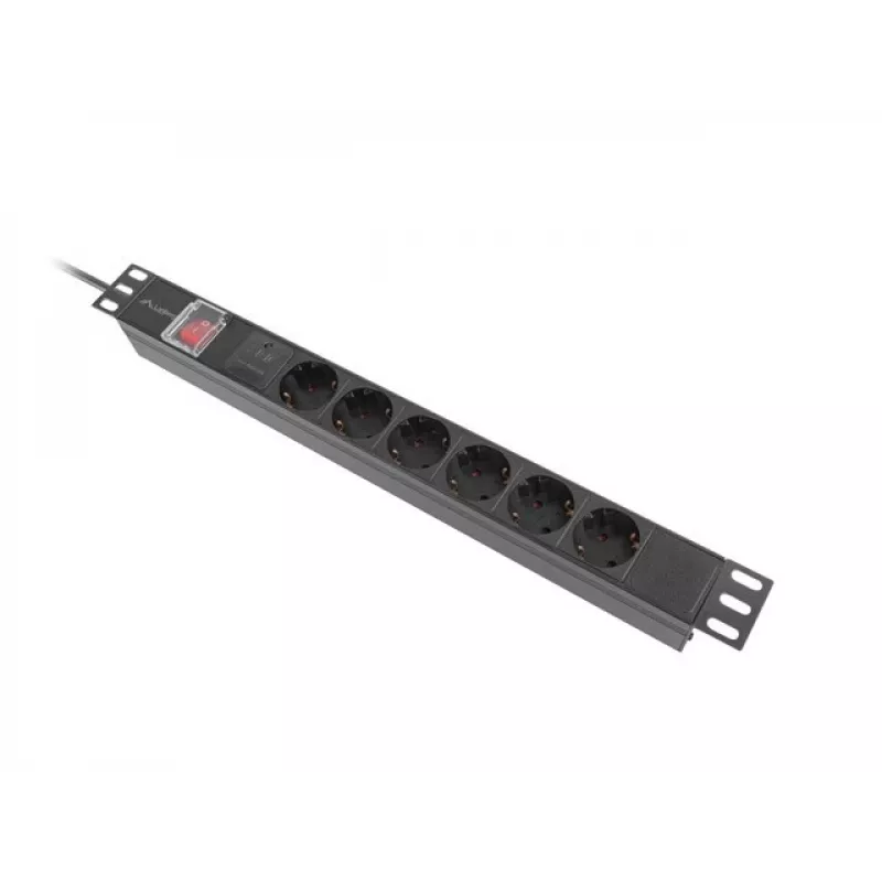 Lanberg PDU-05F-0200-BK Stromverteilungseinheit (PDU) 5 AC-Ausgänge 1U Schwarz