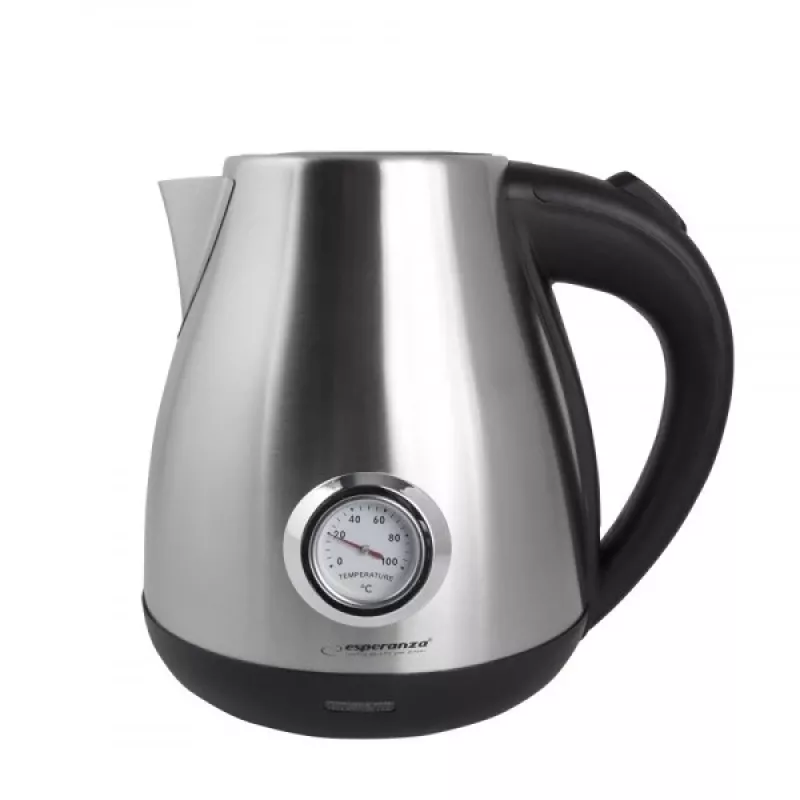 Wasserkocher ESPERANZA EKK029 — 1,7 L, 2200 W, Edelstahl und schwarz Kunststoff