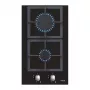 Einbau-Gaskochfeld CATA SCI 3002 BK, 30 cm, 2 Zonen, Drehregler, schwarzes Glas