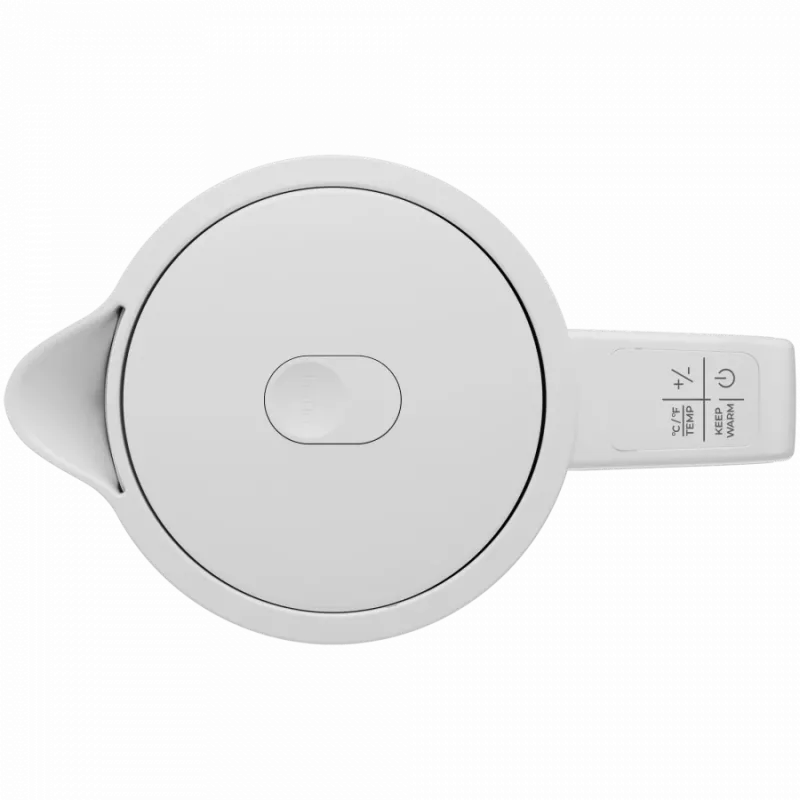 Elektrischer Wasserkocher, weiß, 220-240V, 1850-2200W, 1,7L, Warmhaltefunktion 30 Min., 40,60,80,90,100, Bedienfeld im Griff