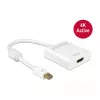 DeLock Mini DisplayPort 1.2 > HDMI (ST-BU) Adapter 4K Weiß
