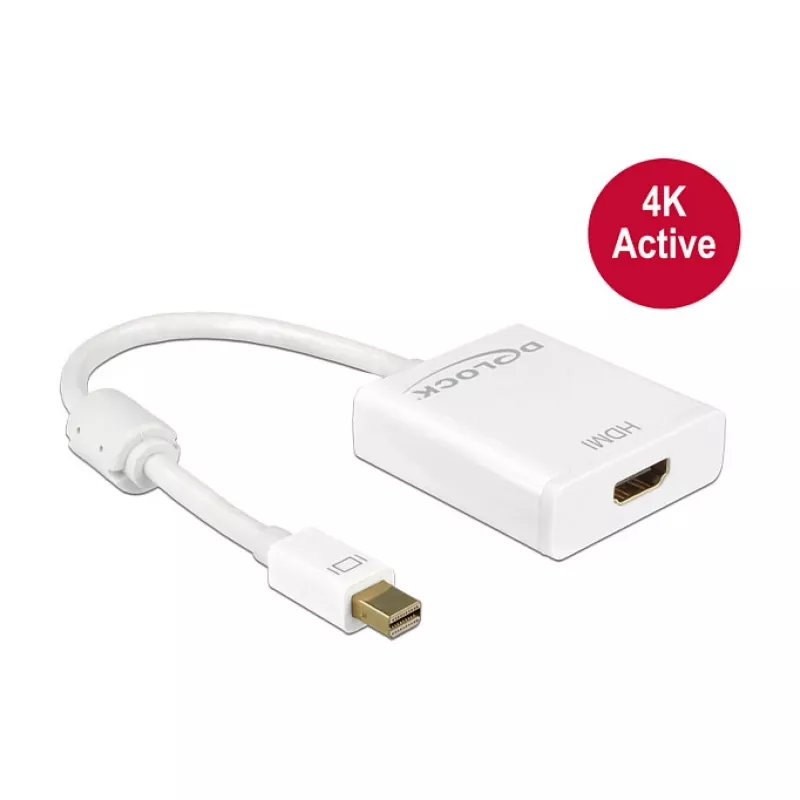 DeLock Mini DisplayPort 1.2 > HDMI (ST-BU) Adapter 4K Weiß