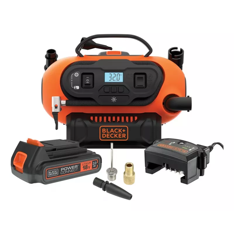 Black & Decker BDCINF18N-QS Luftkompressor 160 l/min AC/Zigarettenanzünder