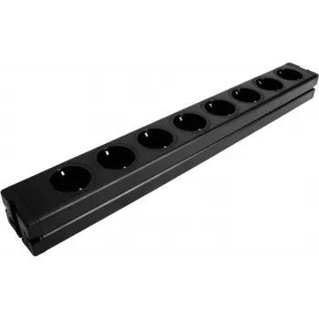 Steckdosenleiste EUROLITE 30240090 — 8-fach Aluminiumgehäuse, schwarz