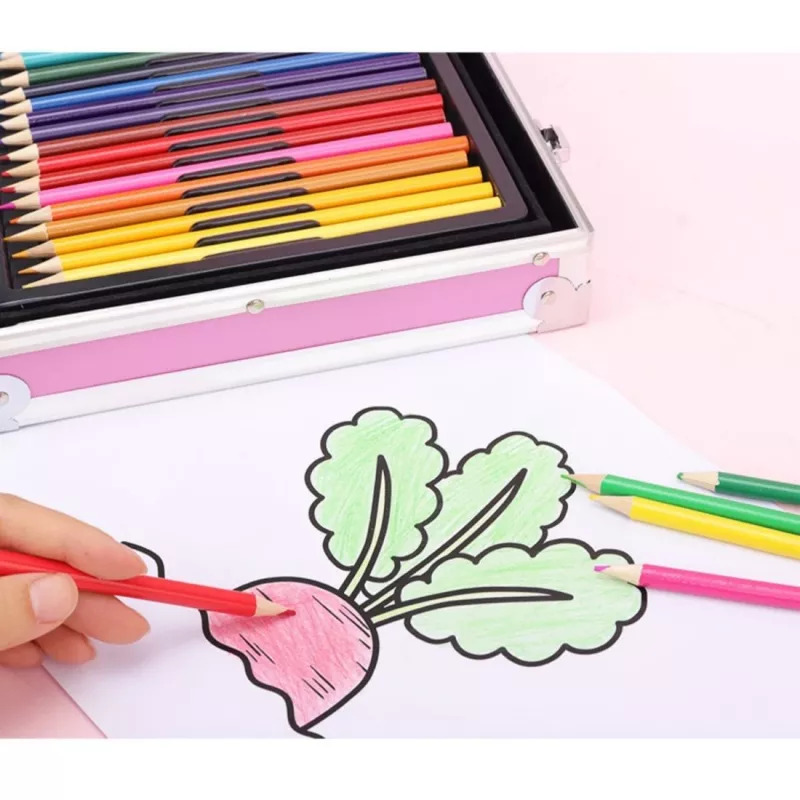 Extralink Malset für Kinder Kunst und Handwerk 145-teilig Großes Gehäuse Einhorn