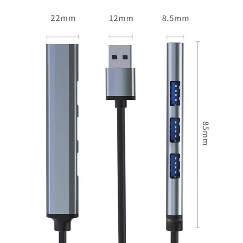 HUB-Adapter USB 3.0 4in1, 4x USB 3.0
