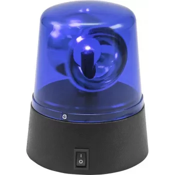 LED Mini-Polizeileuchte EUROLITE 50603660 blau – USB-wiederaufladbar, batteriebetrieben, kompaktes Warnsignal