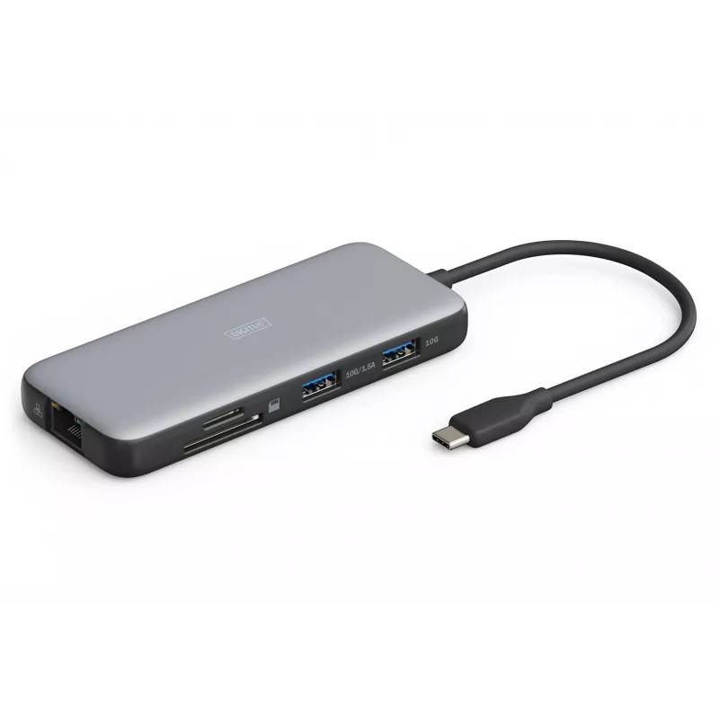 USB-C-Dockingstation Digitus DA-70915 8-fach 100W Power Delivery