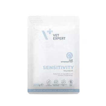 Nassfutter für Katzen VETEXPERT Veterinary Diet Sensitivity Beutel 100 g — Wildschwein, getreidefrei, ausgewachsene Katzen