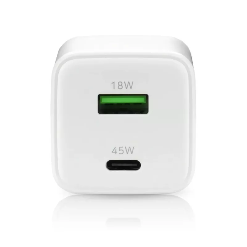Wandladegerät everActive SC-450Q 45W 1×USB-C 1×USB-A Weiß
