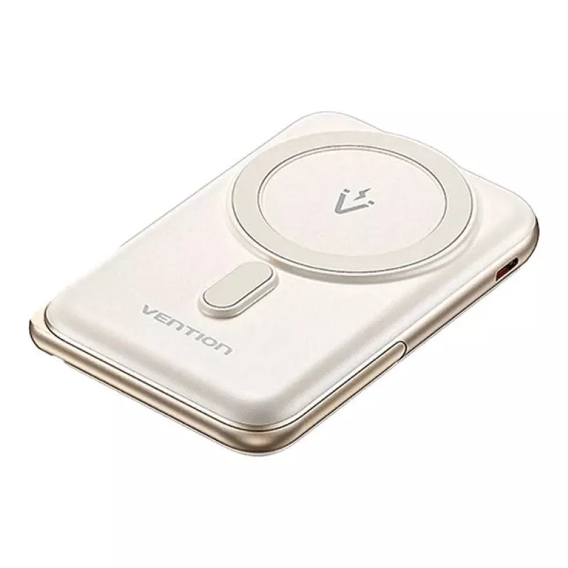 Powerbank Vention 10000mAh Magnetic Wireless 20W — 10000 mAh, 3 A Ausgang, USB-C, weiß